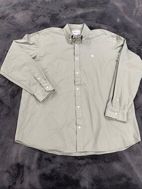 Carhartt WIP Classic Button-Down Oxford Men's Shirt in Sage Green XXL